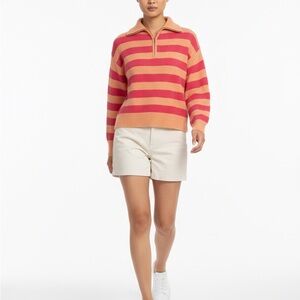 J. Crew Pink and Orange Knit Sweater size M